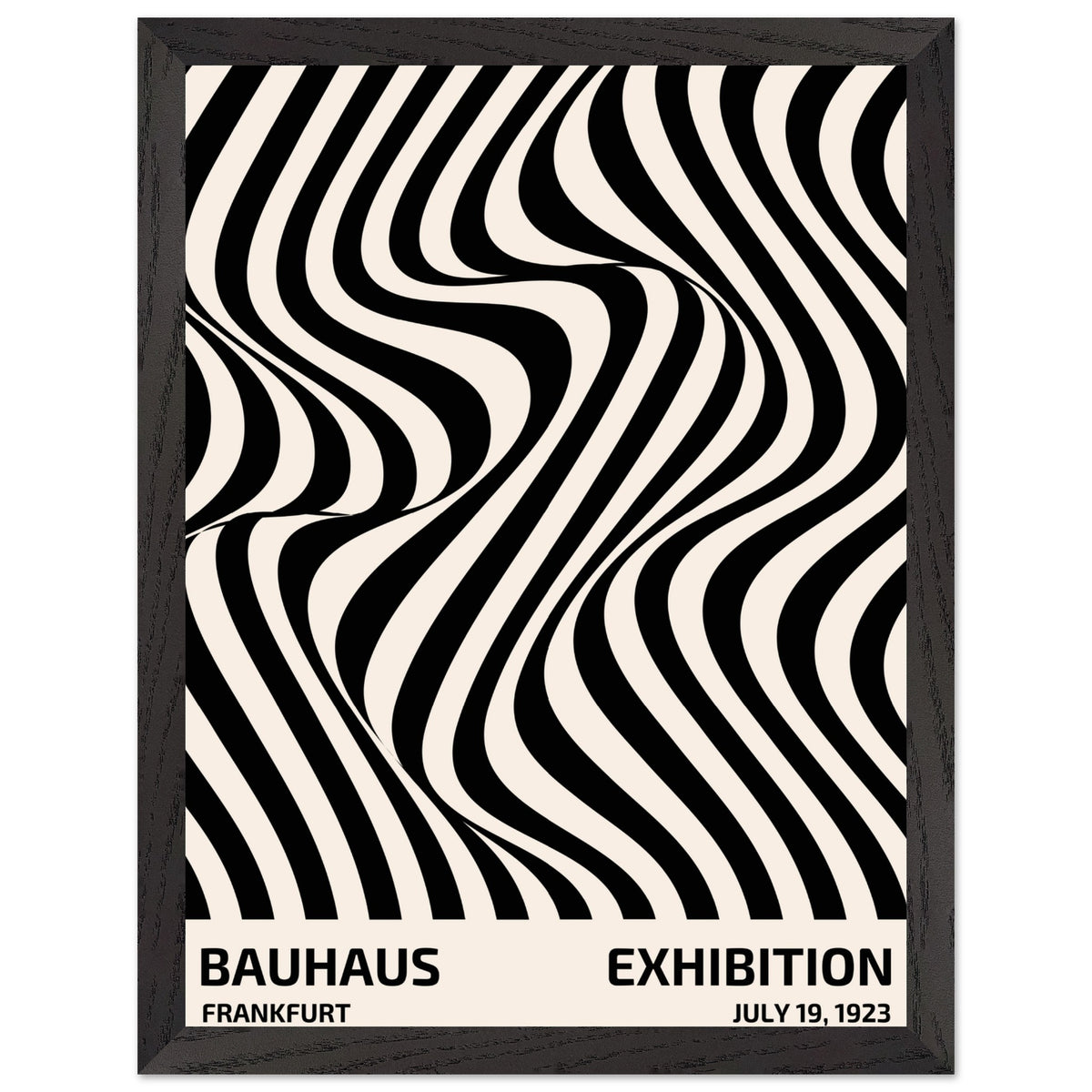 Artfulprints Poster met Lijst Bauhaus - Exhibition Frankfurt  - 30x40 cm - Zwart / Wit