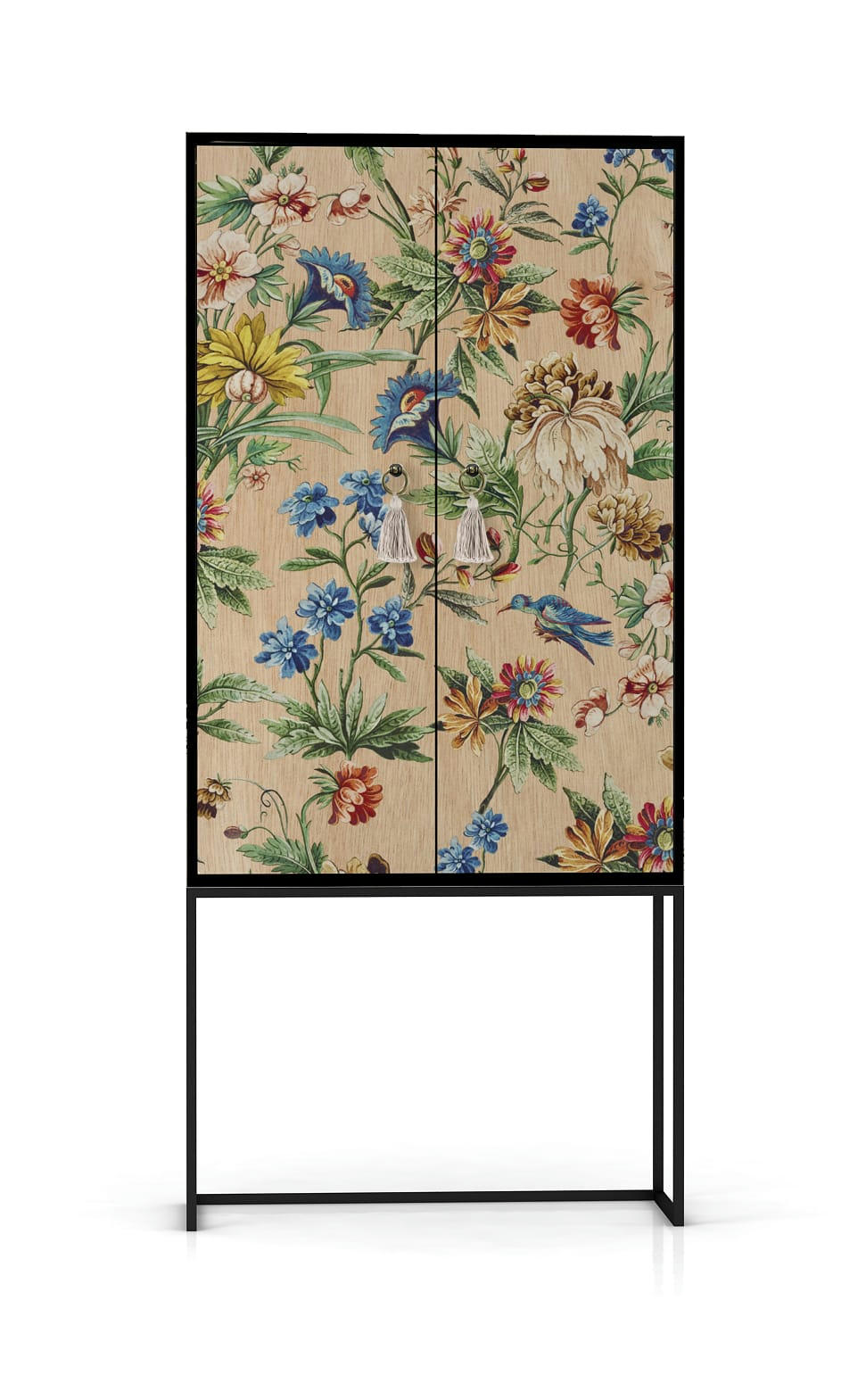 AMAZONIA - Buffet armoire 2 portes en MDF imprimé floral