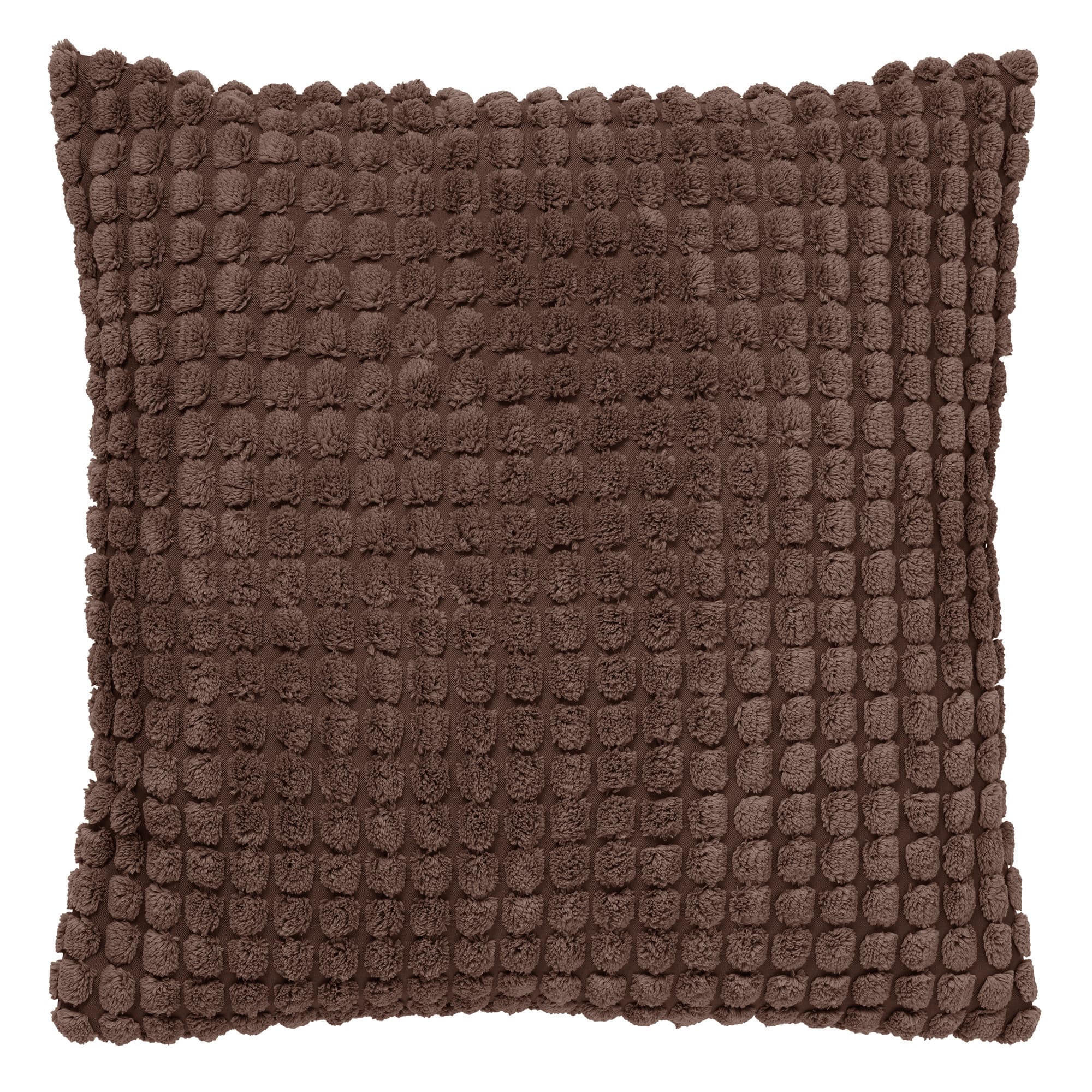 ROME - kussenhoes 45x45 cm - effen kleur - 3D-structuur - Chocolate Martini - donkerbruin