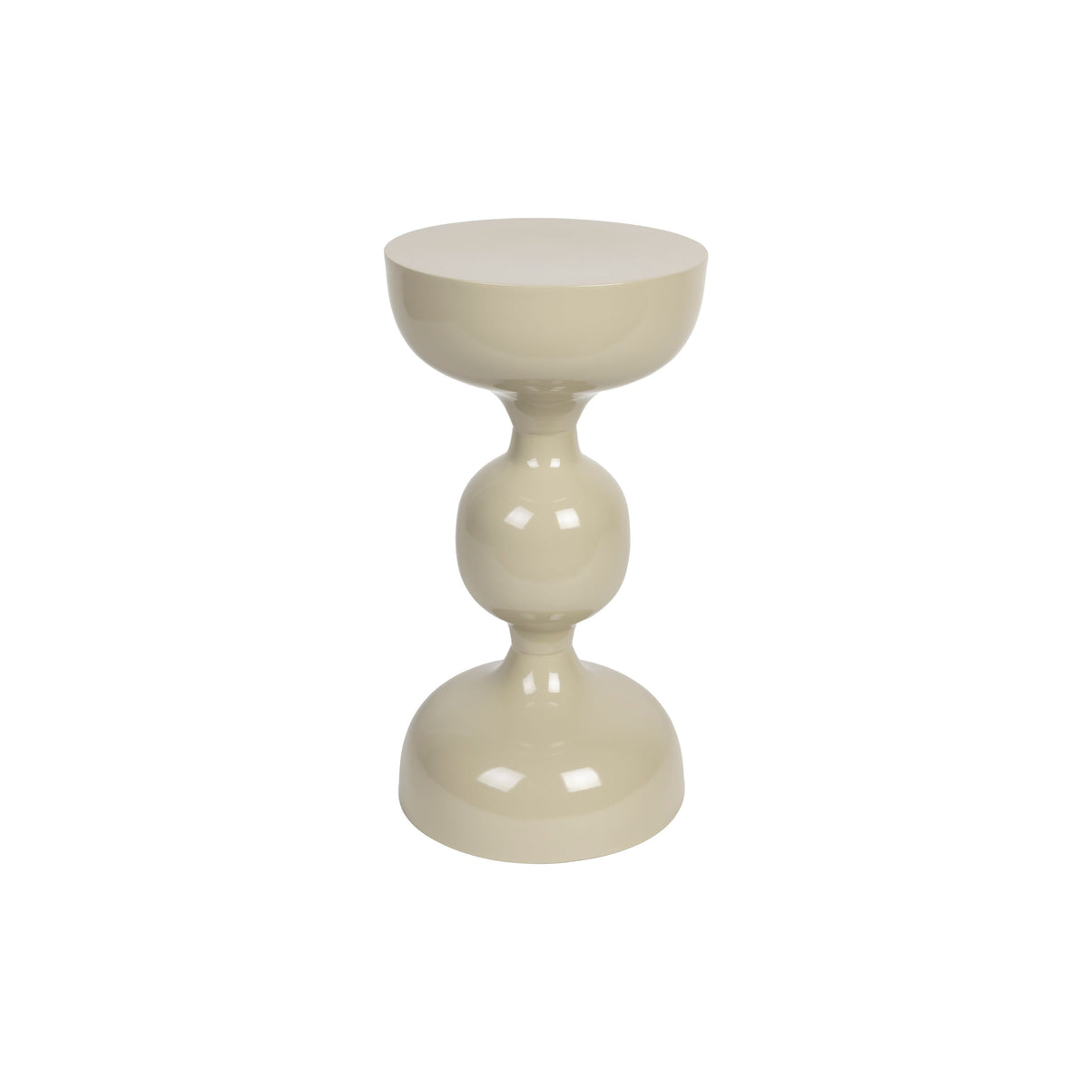 Housecraft Living Lars Bijzettafel Rond 31x 31 cm Metaal Ivoor/ Wit