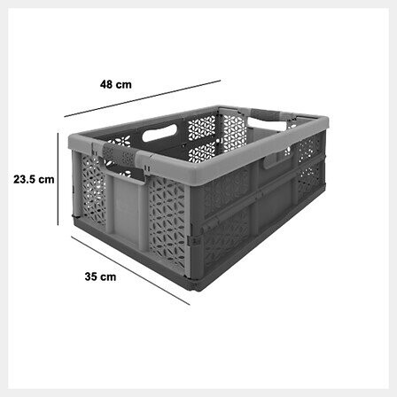 SKRZYNKA Fold`n`Box 32L SKŁADANA z polipropylenu szara