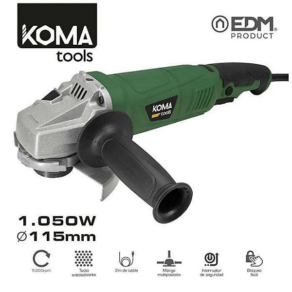 Meuleuse angle koma tools filaire 11000 1050 W 11.5 cm