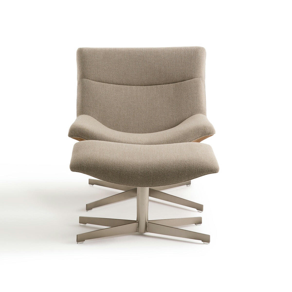 Fauteuil relax pivotant et son repose-pied, Wesley