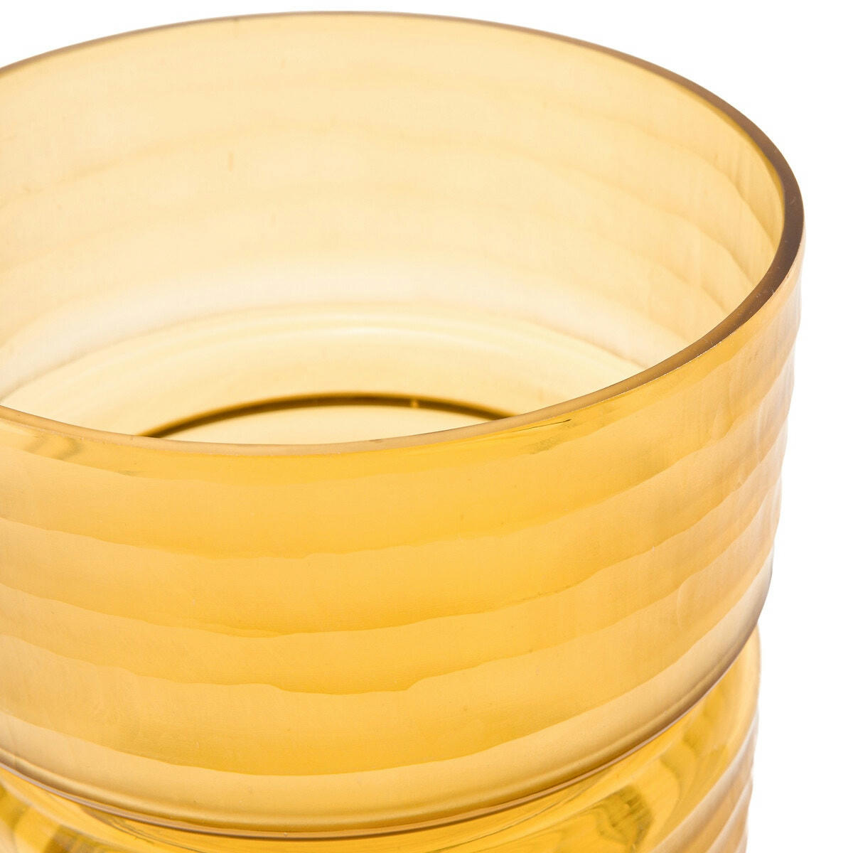 Vase en verre transparent jaune, Sunira