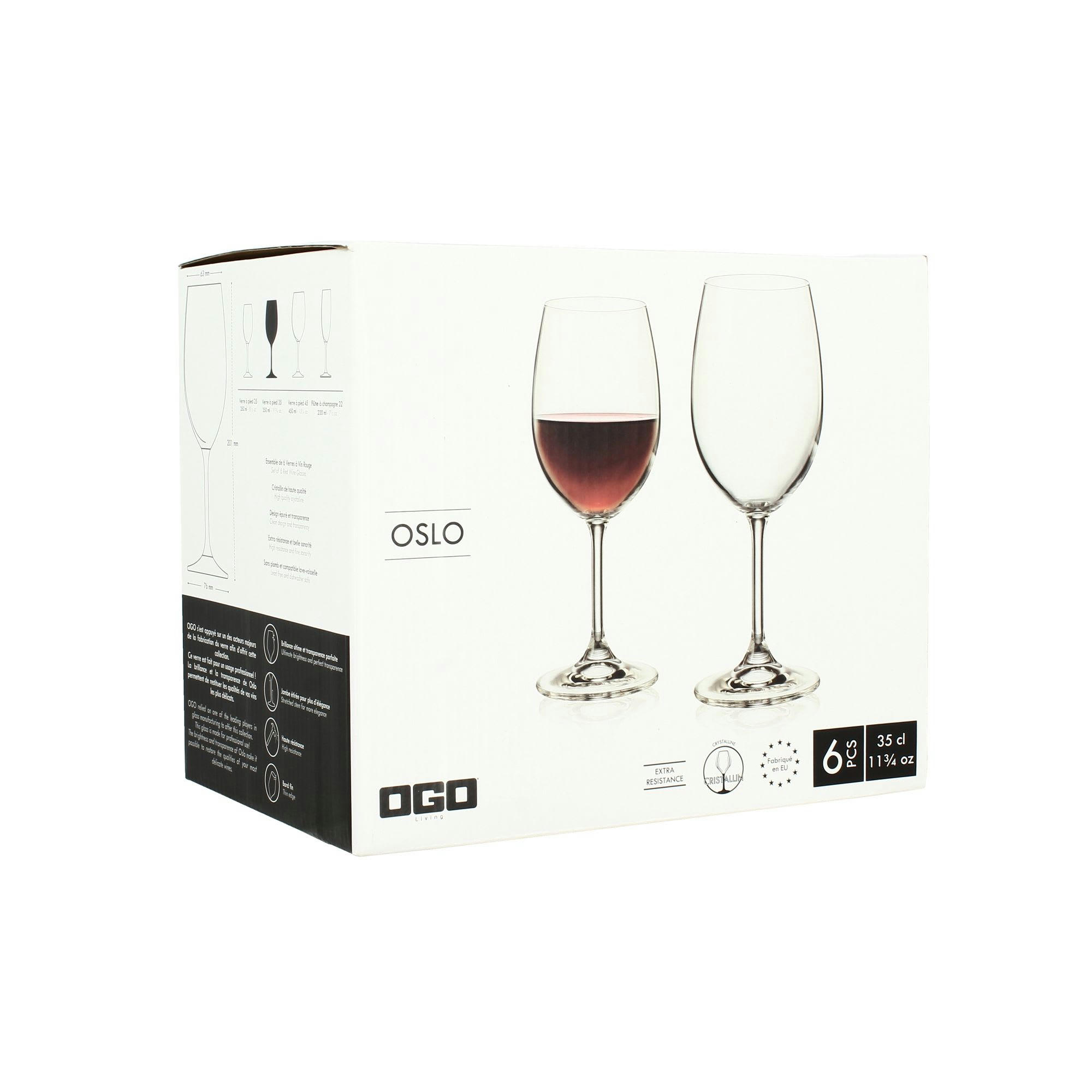 VERRE OSLO - Boîte de 6 verres à vin 35cl