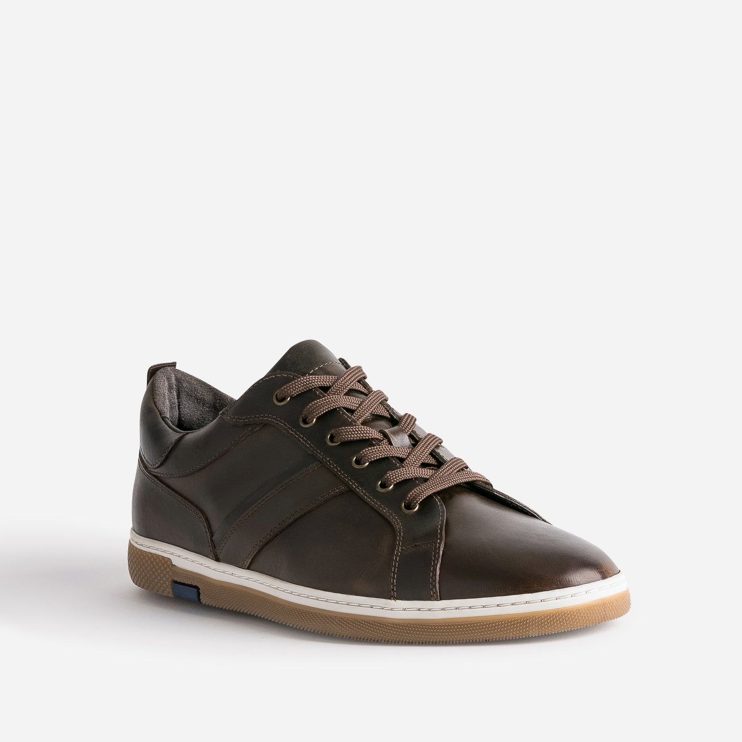 Tennis marron en cuir