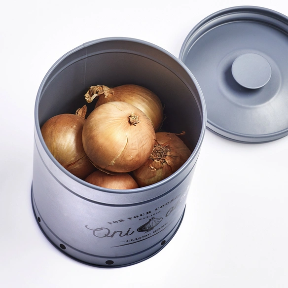 Vorratsdose »Zwiebel«, grau, Metall