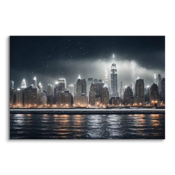 Obraz Panorama Nowego Jorku Nocą 30x20cm