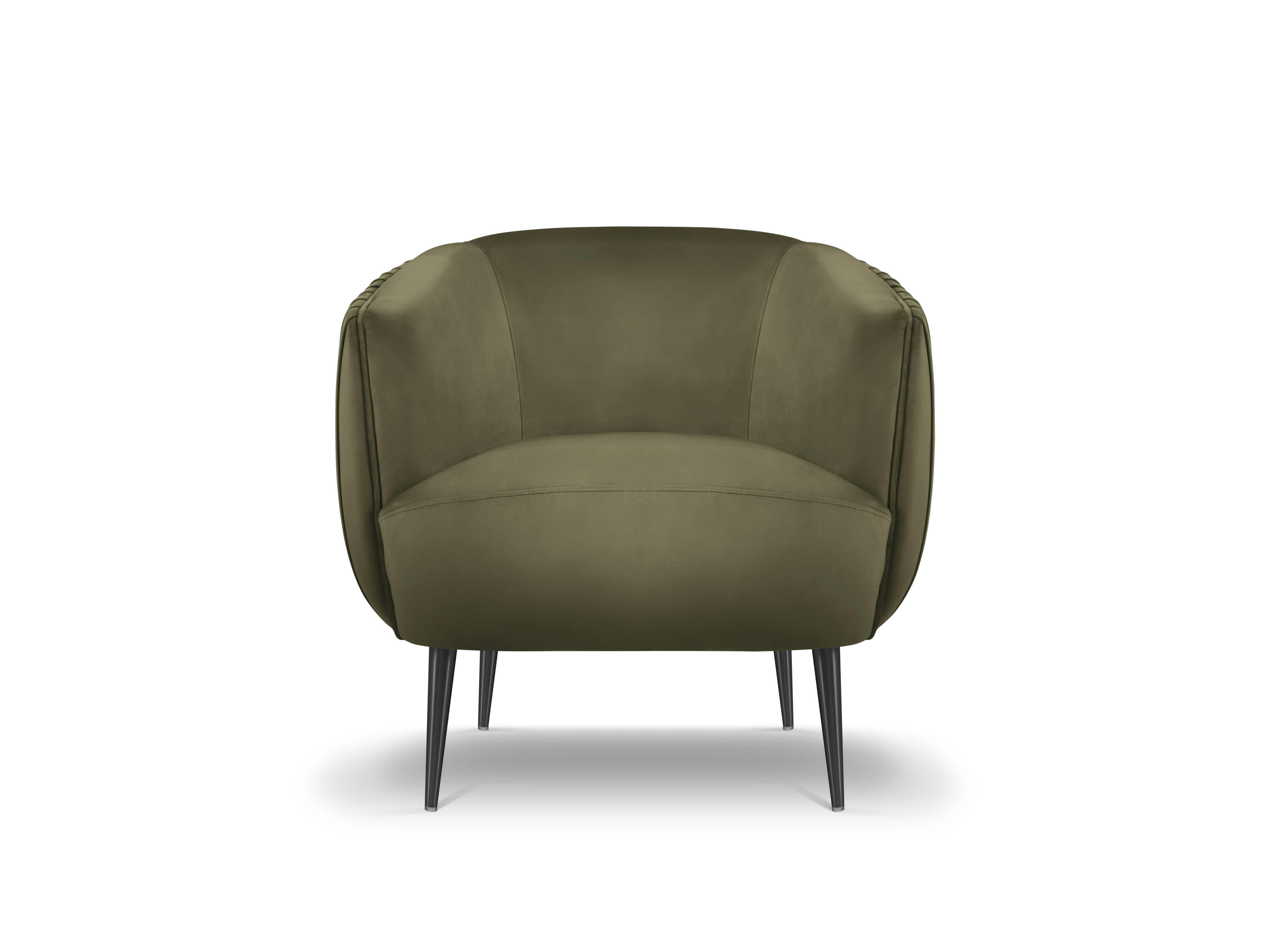 MOSS - Fauteuil en velours vert