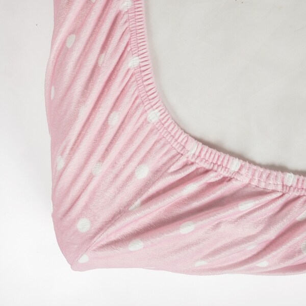 Lush Decor Elephant Stripe Dots Soft & Plush Fitted Crib Sheet