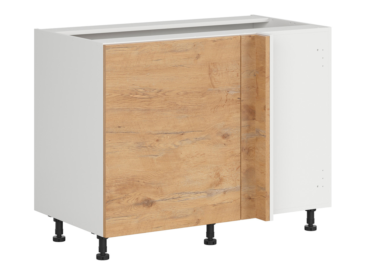 Szafka dolna Hamper prawa dąb lancelot zabudowuje naroże 125x65 cm