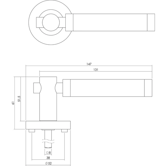 Türdrücker »Birgit«, D.52x10 mm BB-Rosetten