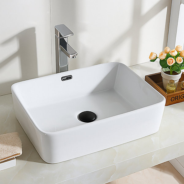 Bonde de lavabo en laiton Click-Clack modèle D universelle pour lavabo 1/4 de pouce avec tête en céramique noire