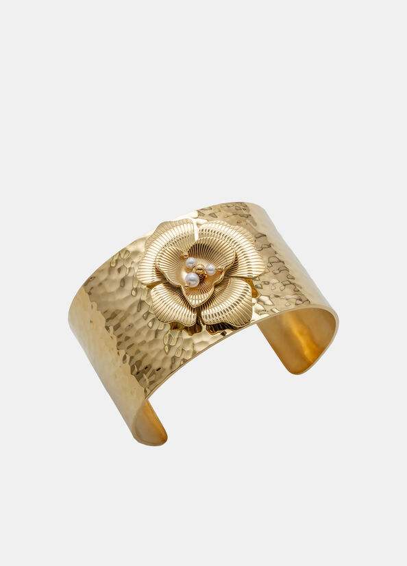 Bracciale rigido con maxi fiore