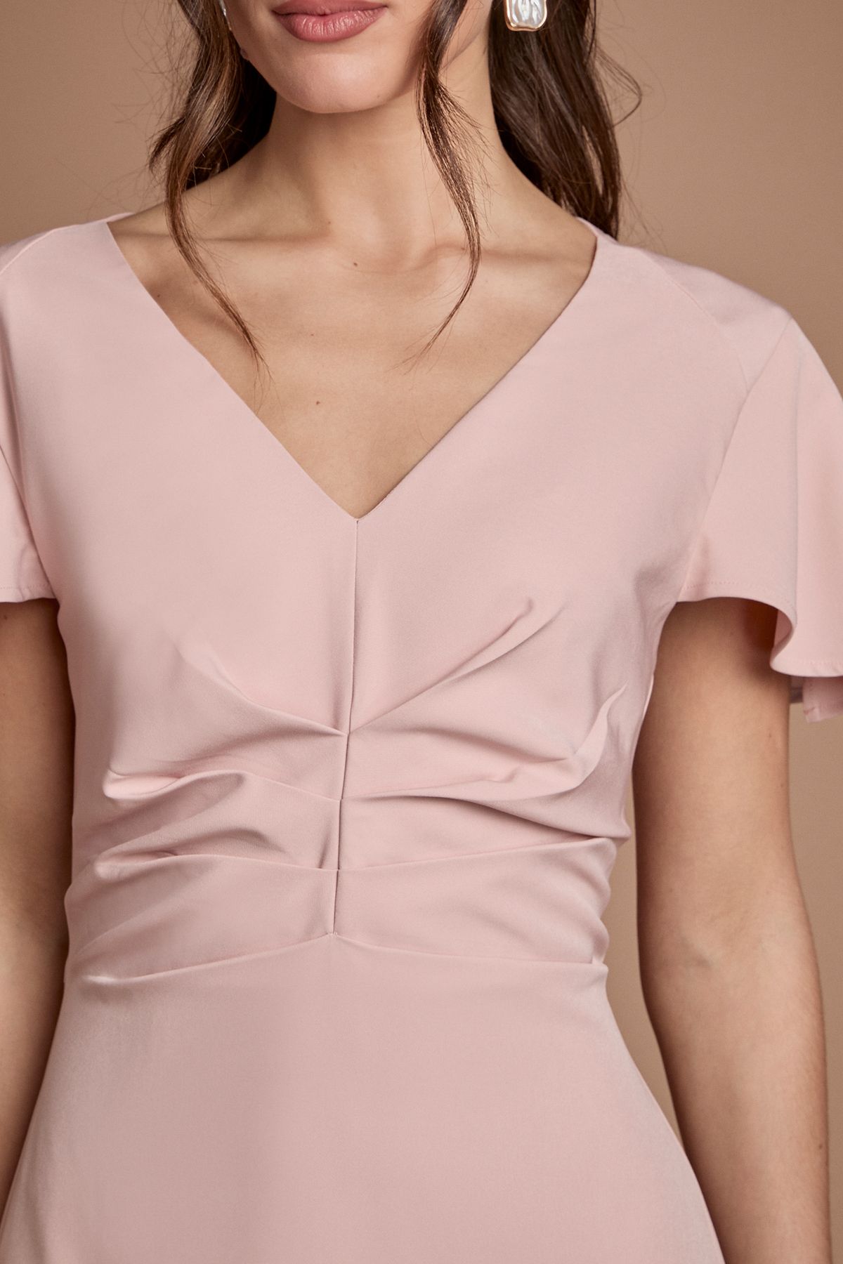 Coast Crepe Fold Detail Bridesmaid Maxi Dress