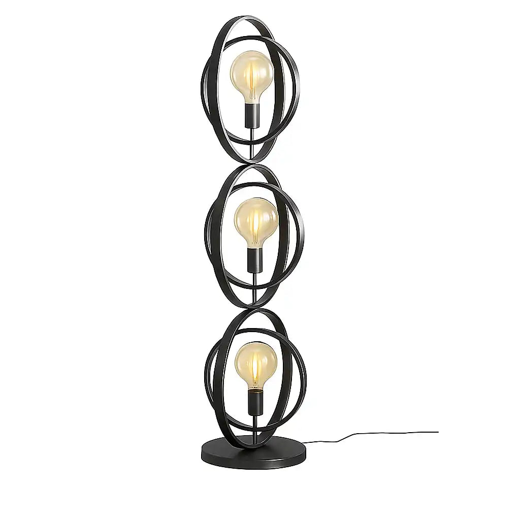 Ylumen vloerlamp Turn - 3 lichts - 40 x 124  cm - zwart