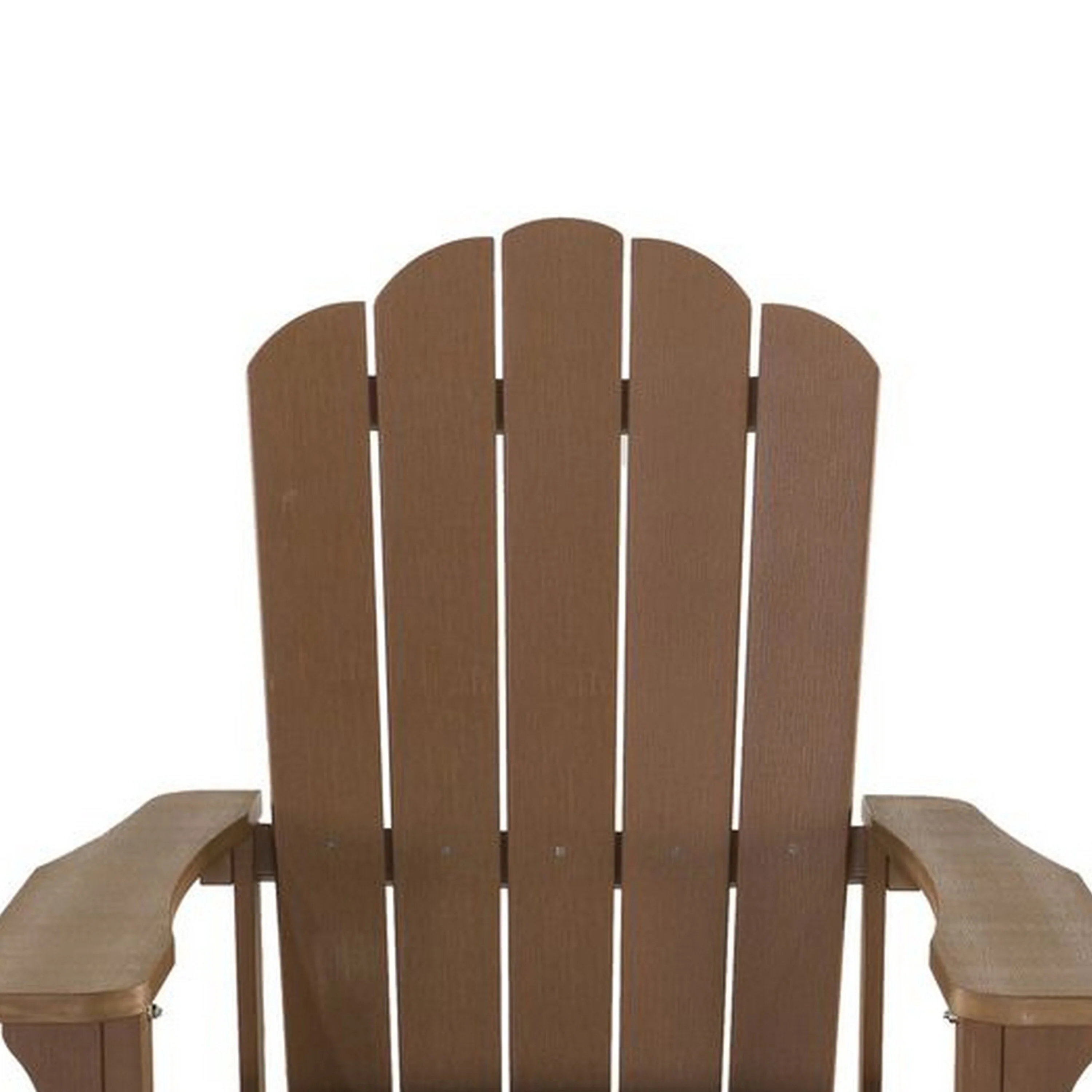 West Outdoor Patio Adirondack Chair, 30 Inch, Wood Style Brown Finish