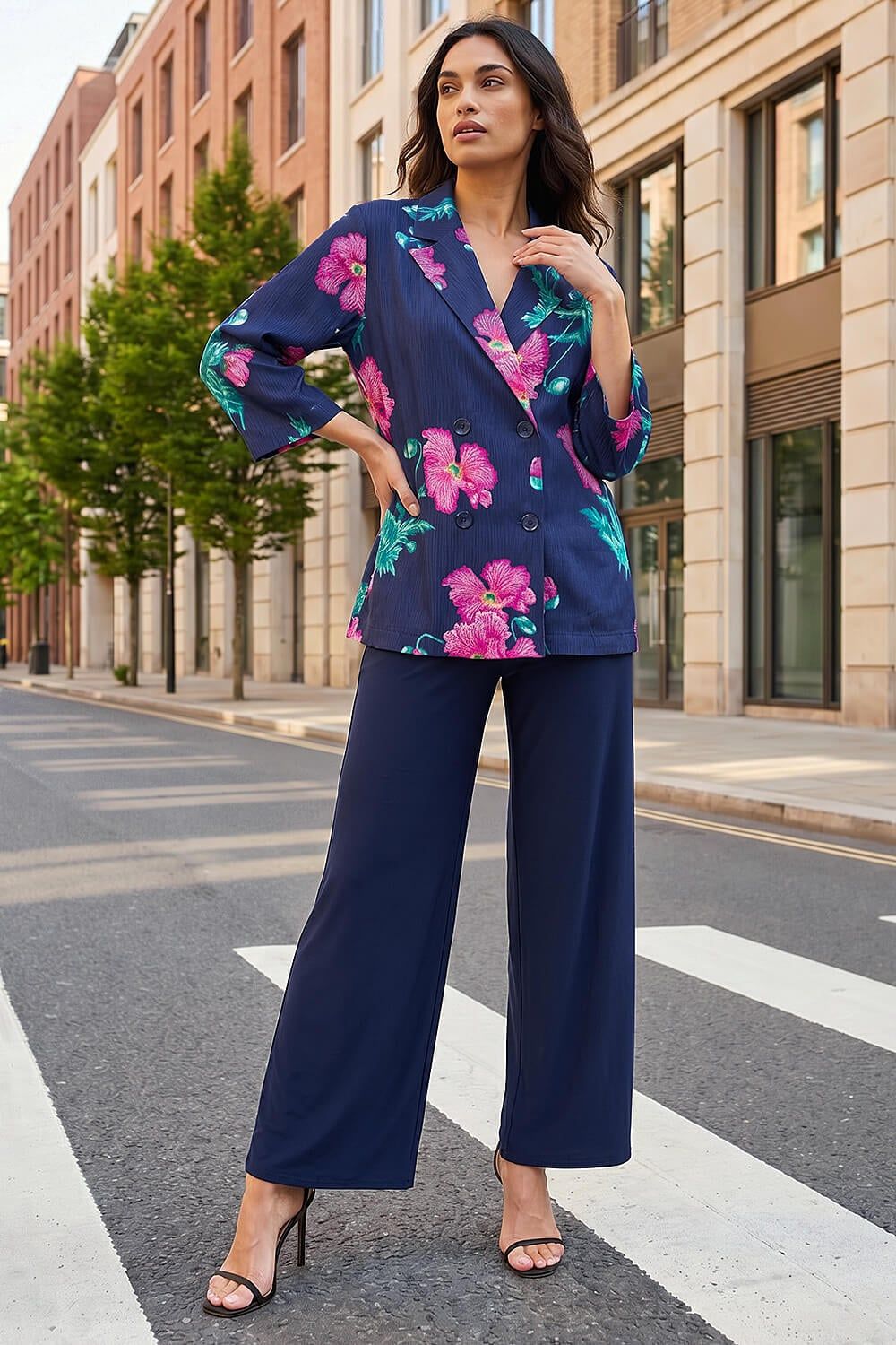 Roman Floral Textured Relaxed Blazer
