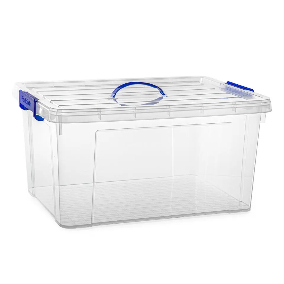 Plasticforte Opbergbox met deksel - blauw - 54L - kunststof