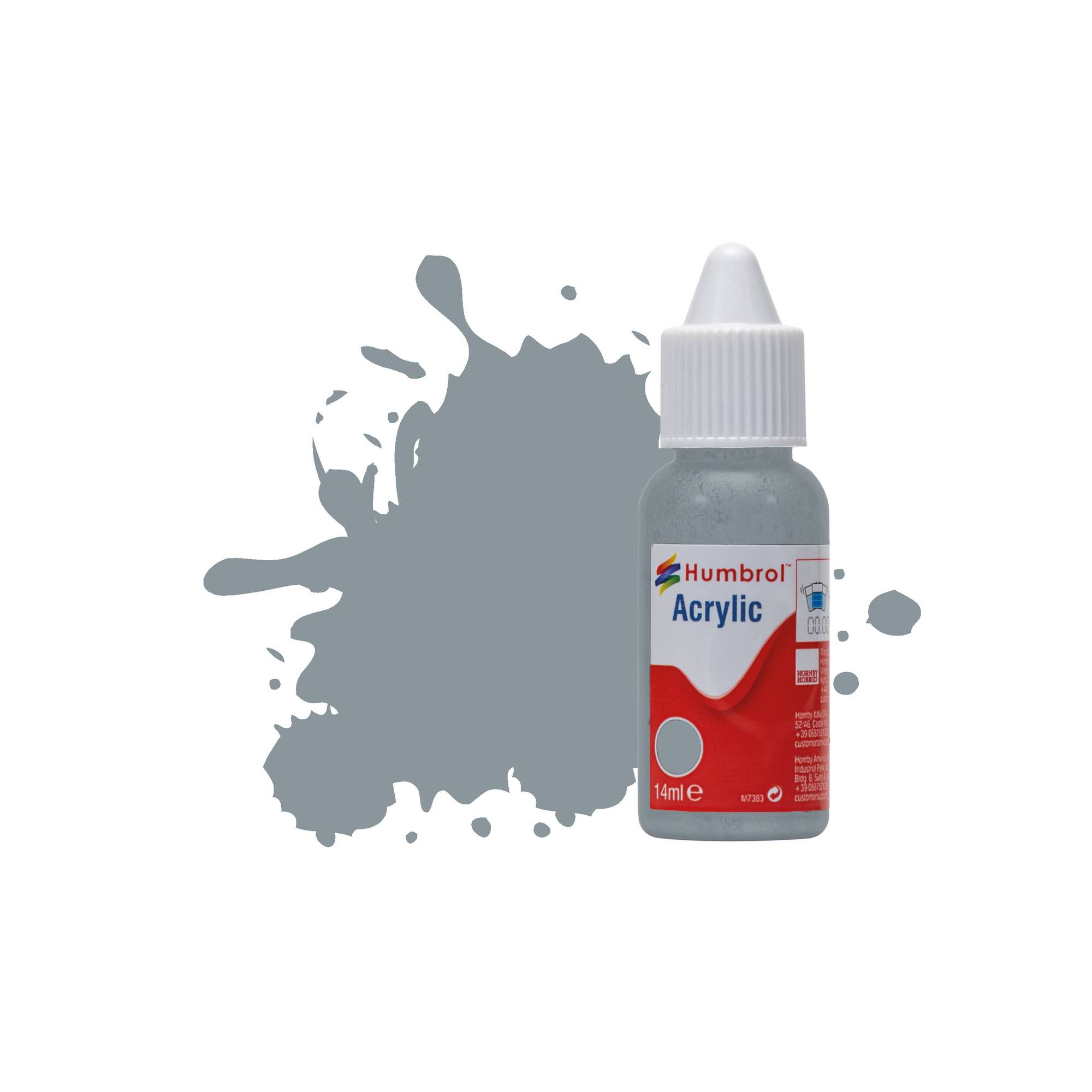 Humbrol 87 Steel Grey Matt Acrylic Paint Dropper 14ml