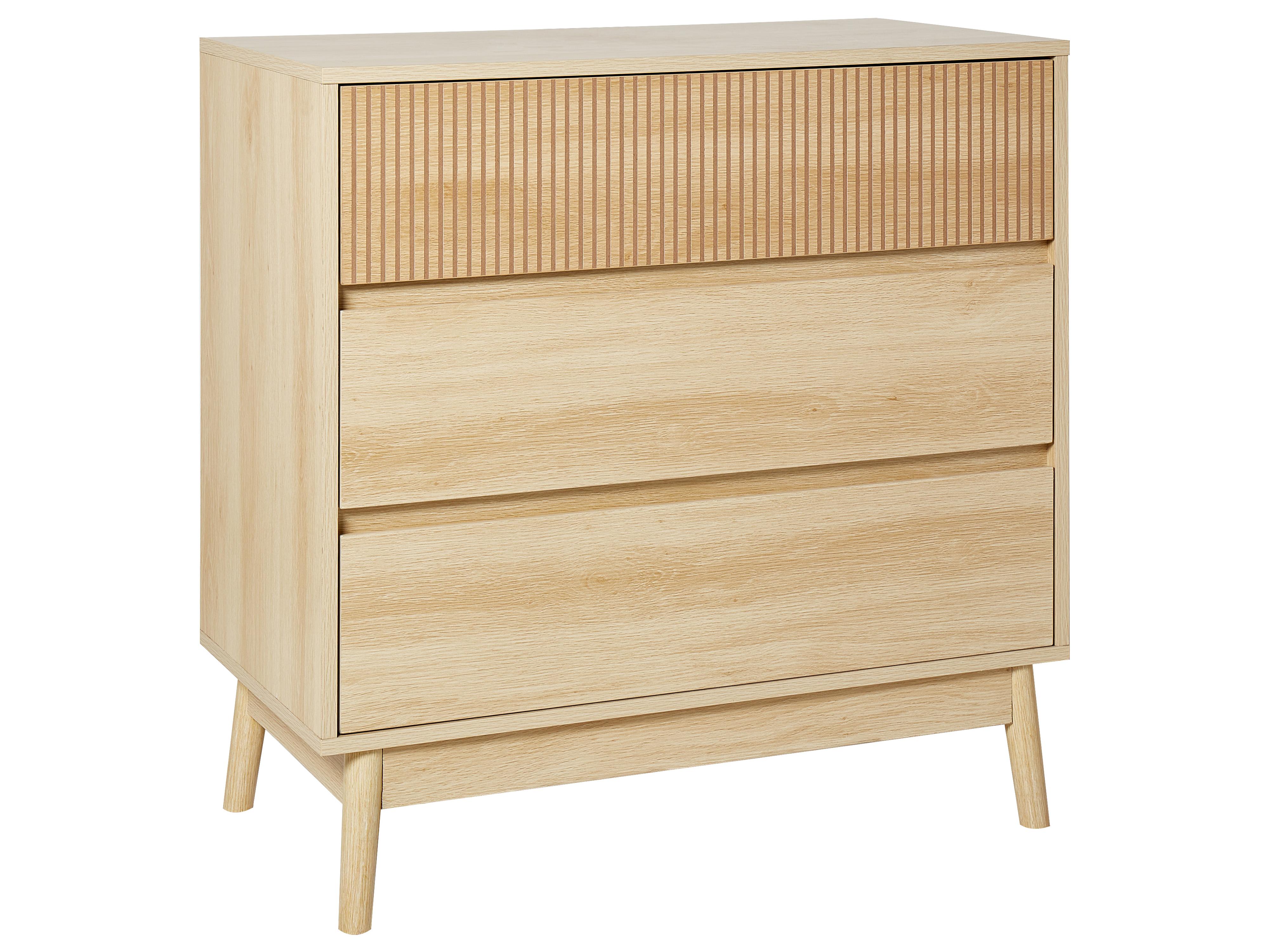 3 Drawer Chest WALES Light Brown