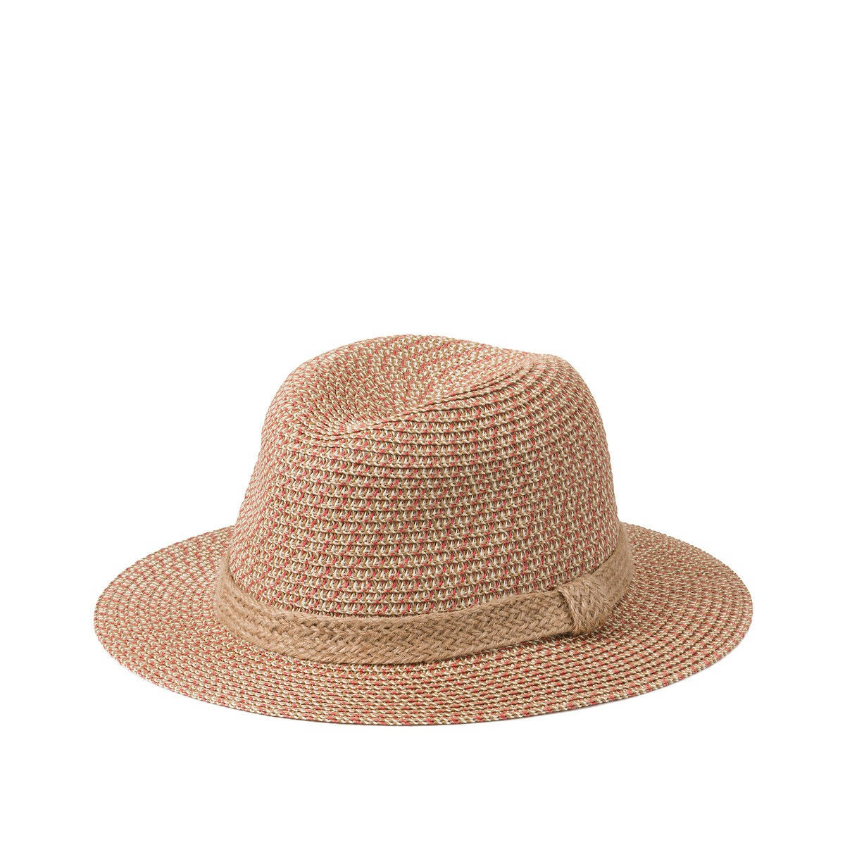 Chapeau tressé bicolore