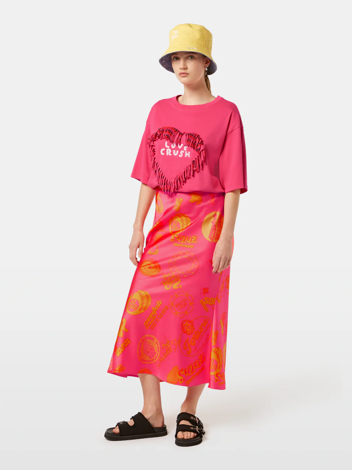 Love Crush Fringed Heart Oversized-Fit T-Shirt