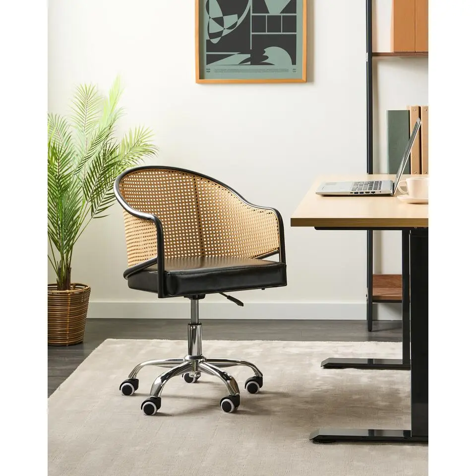 REDDING - Bureaustoel - Zwart - Kunstleer