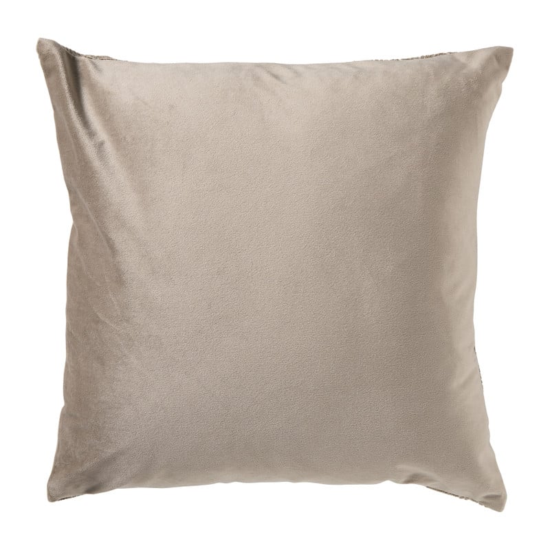 Kussen chenille jacquard - beige - 45x45 cm