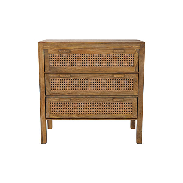 Commode en cannages et bois 3 tiroirs - Tiki