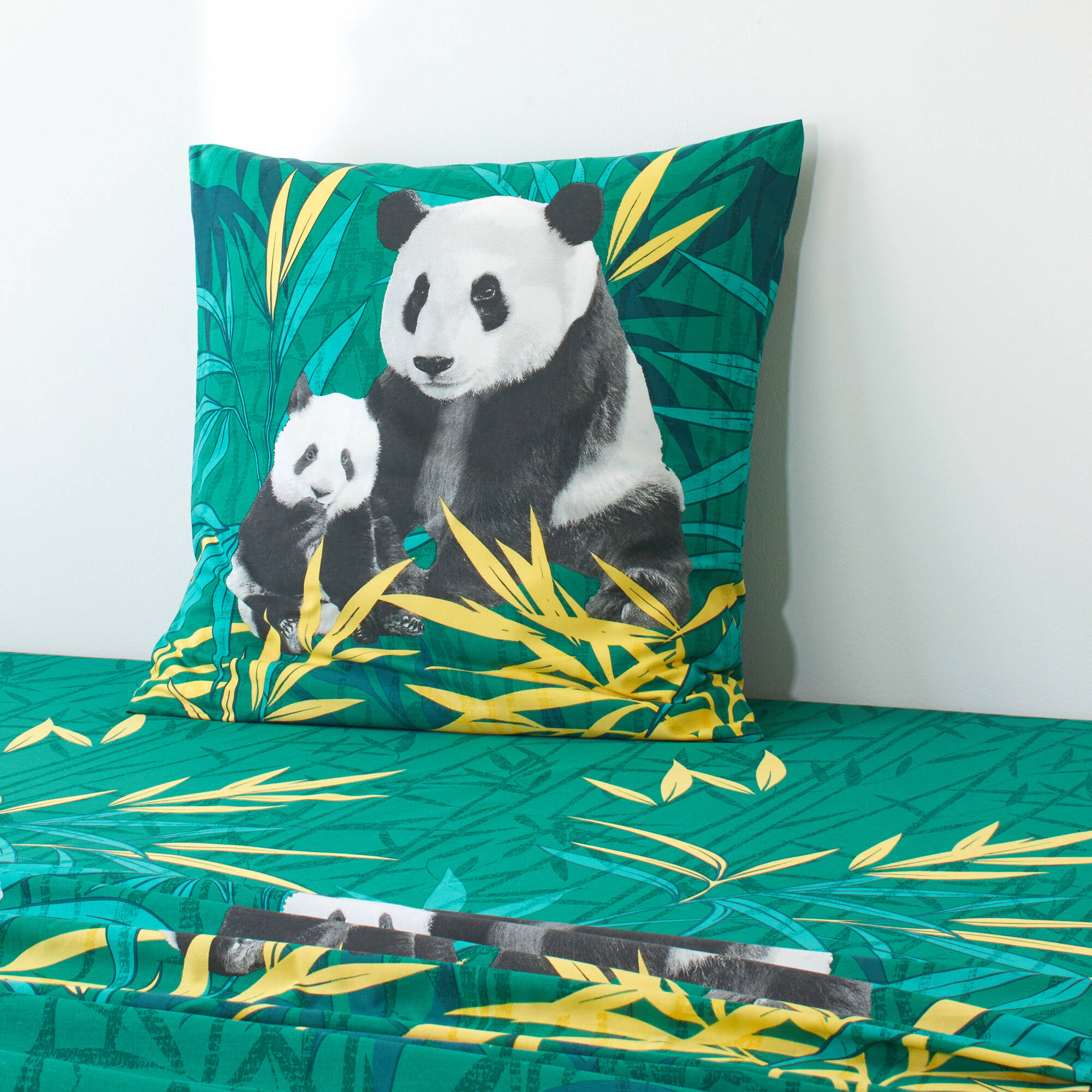 Linge de lit imprimé Pandi, polycoton