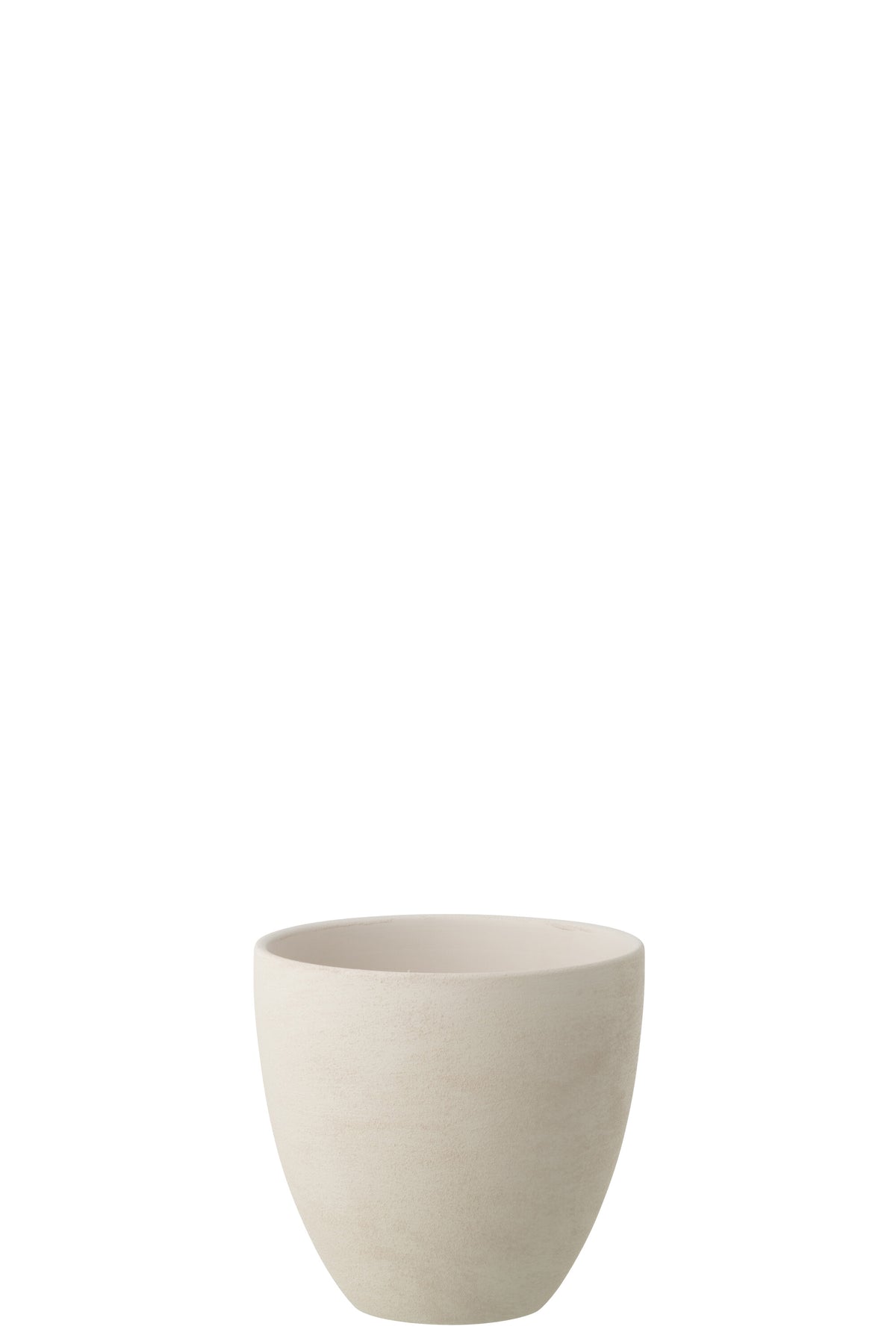 J-Line bloempot Rond - keramiek - wit - medium