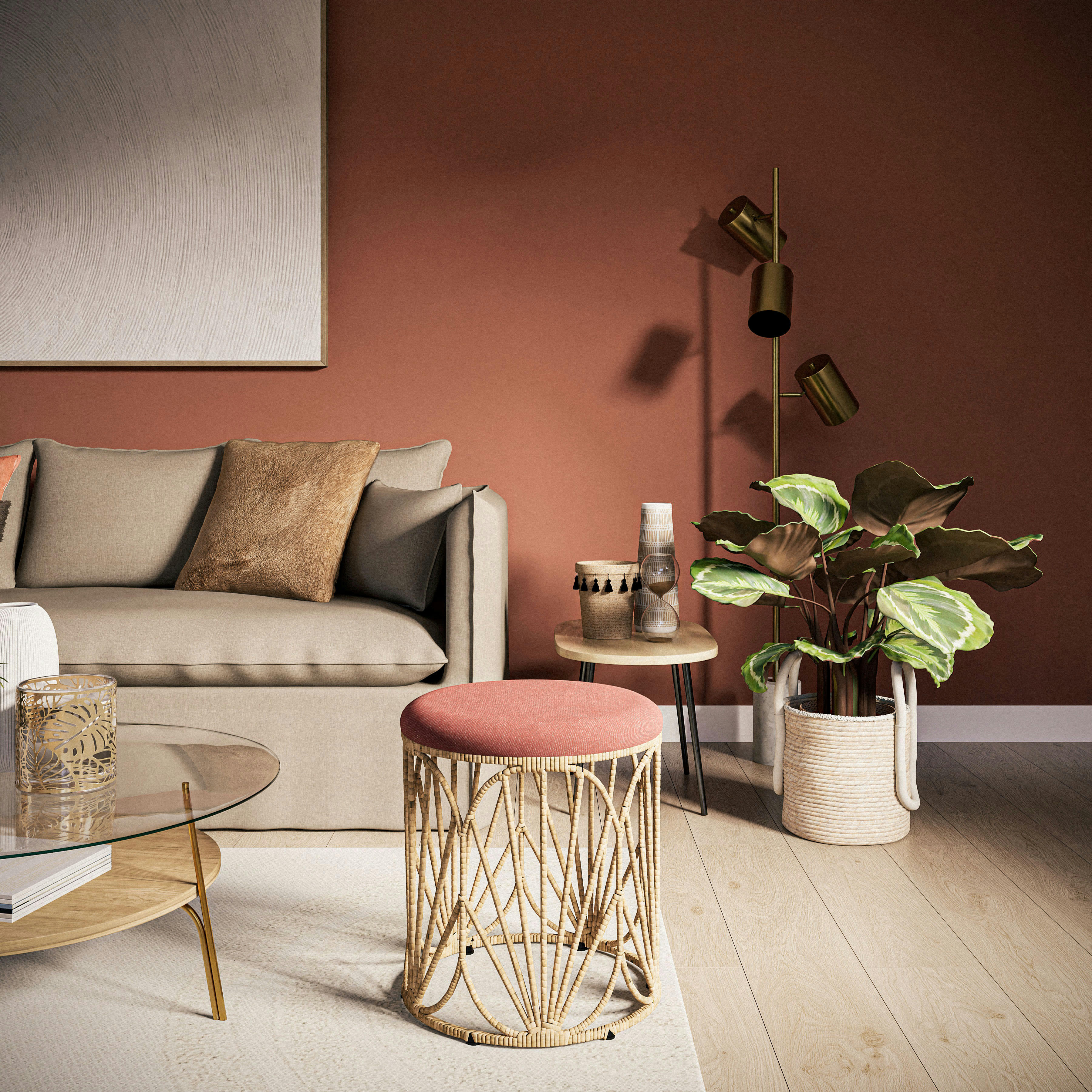 - Bougie en verre doré