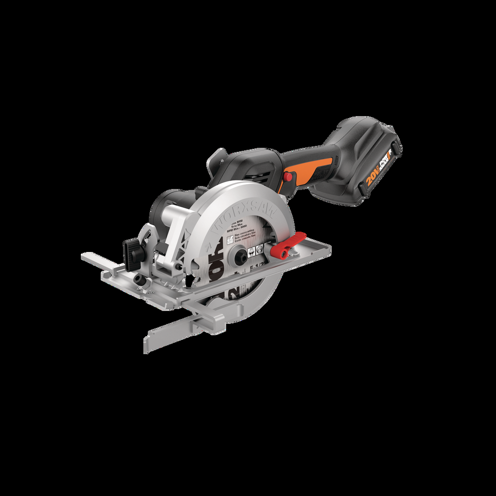 WORX WX531L.9 WORKXSAW Nitro 20V Power Share Cordless Compact Circular Saw, Tool Only, 4-1/2-in