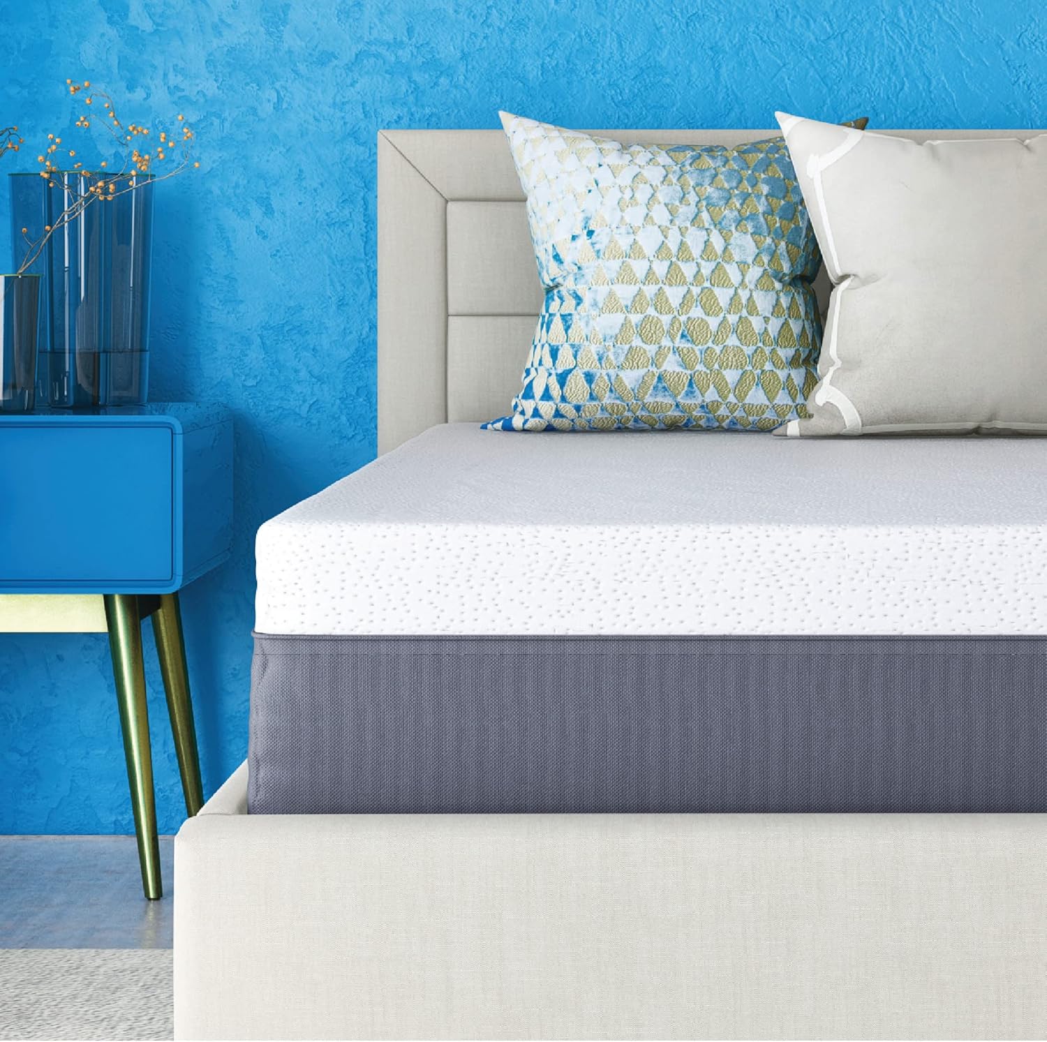 Cool Gel 12 Inch King Mattress Memory Foam Medium Firm, King Size Memory Foam Mattress Cooling, Made in the USA, 12 Depth with Pressure Relief, CertiPUR-US Certified No Fiberglass, CoolGel Bed