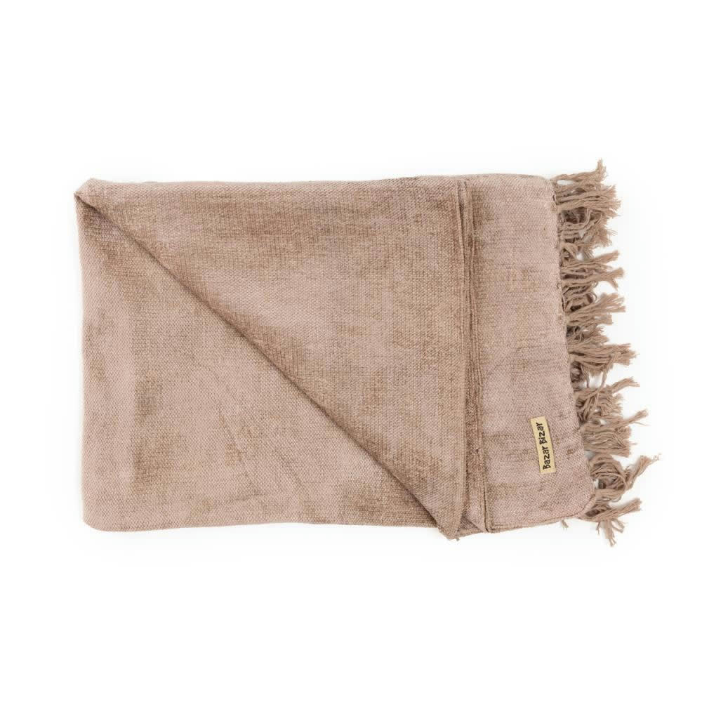 OH MY GEE - Plaid en velours gris