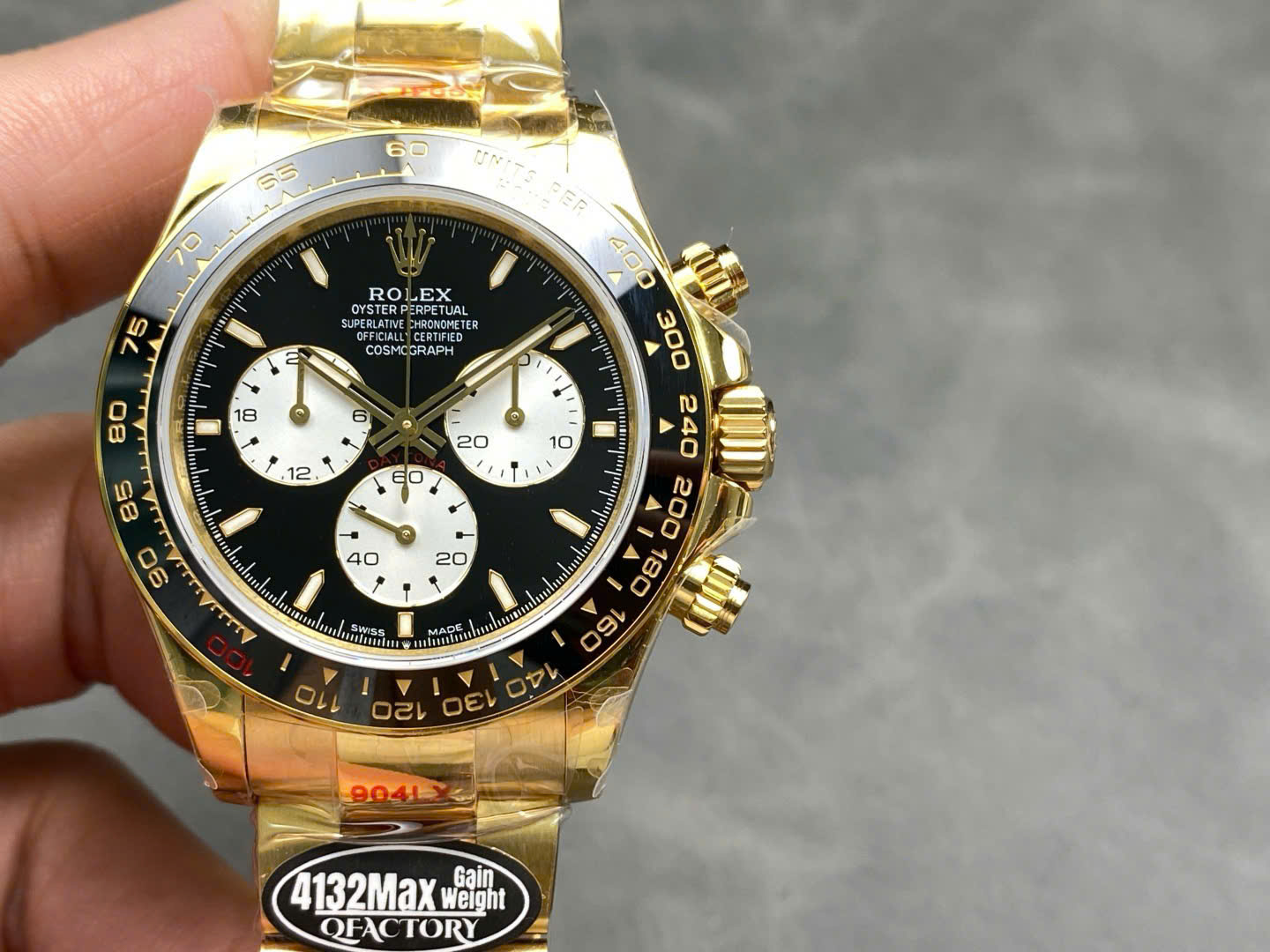 Rolex Daytona 126528LN Le Mans 100th Year YG Plated Black Dial 40mm Oyster Super Clone