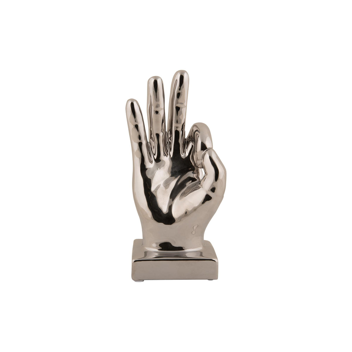Present Time ornament Perfecto - zilver - 10.5x7.5x21cm