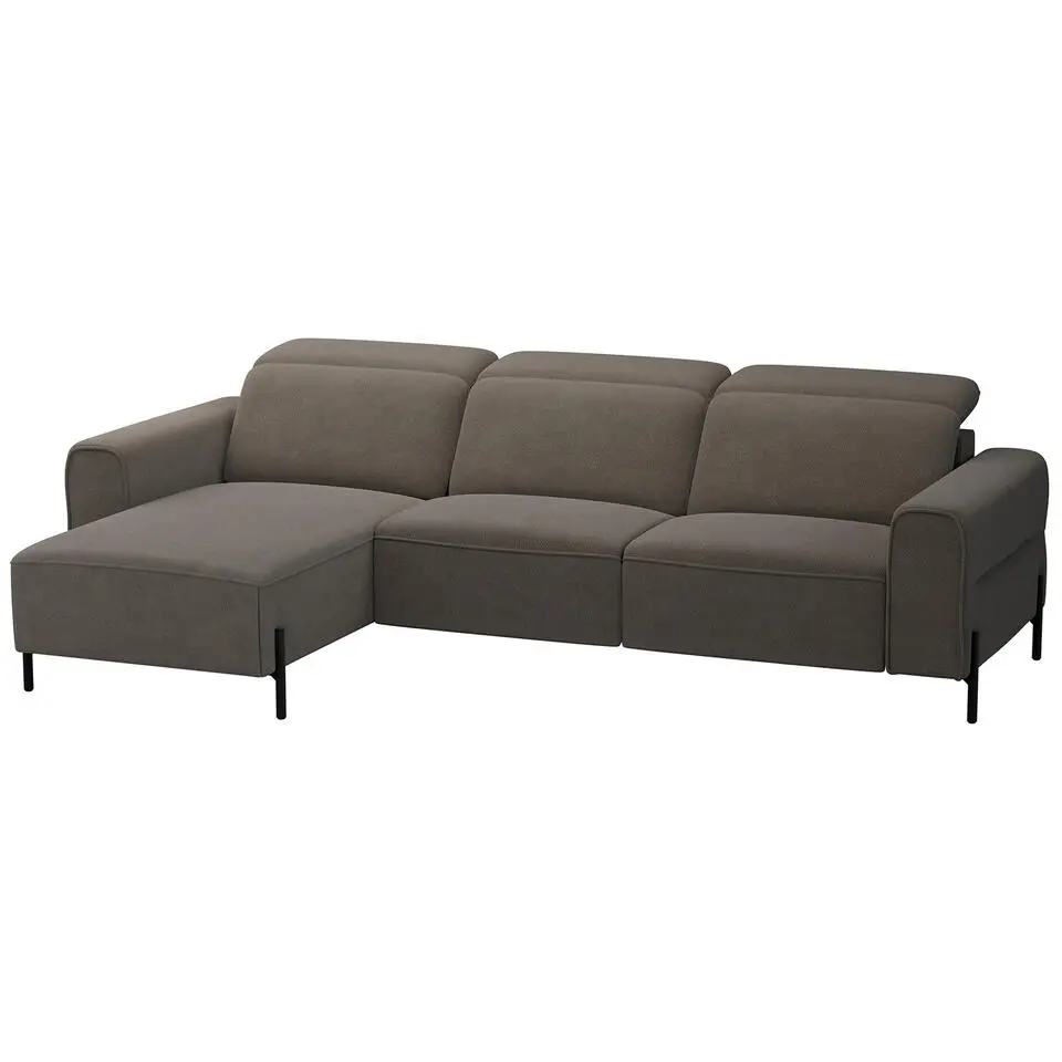 Hoekbank Dave links - stof Billy Joe - grijs