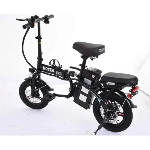 SALE  CLEARANCE Folding Electric Bike, 250W Electric Bike Suitable for Adults and Teenagers Removable Battery Fat Tire Electric Bike Beach Snow Bicycle, Best Fathers Mothers Lovers (Black)