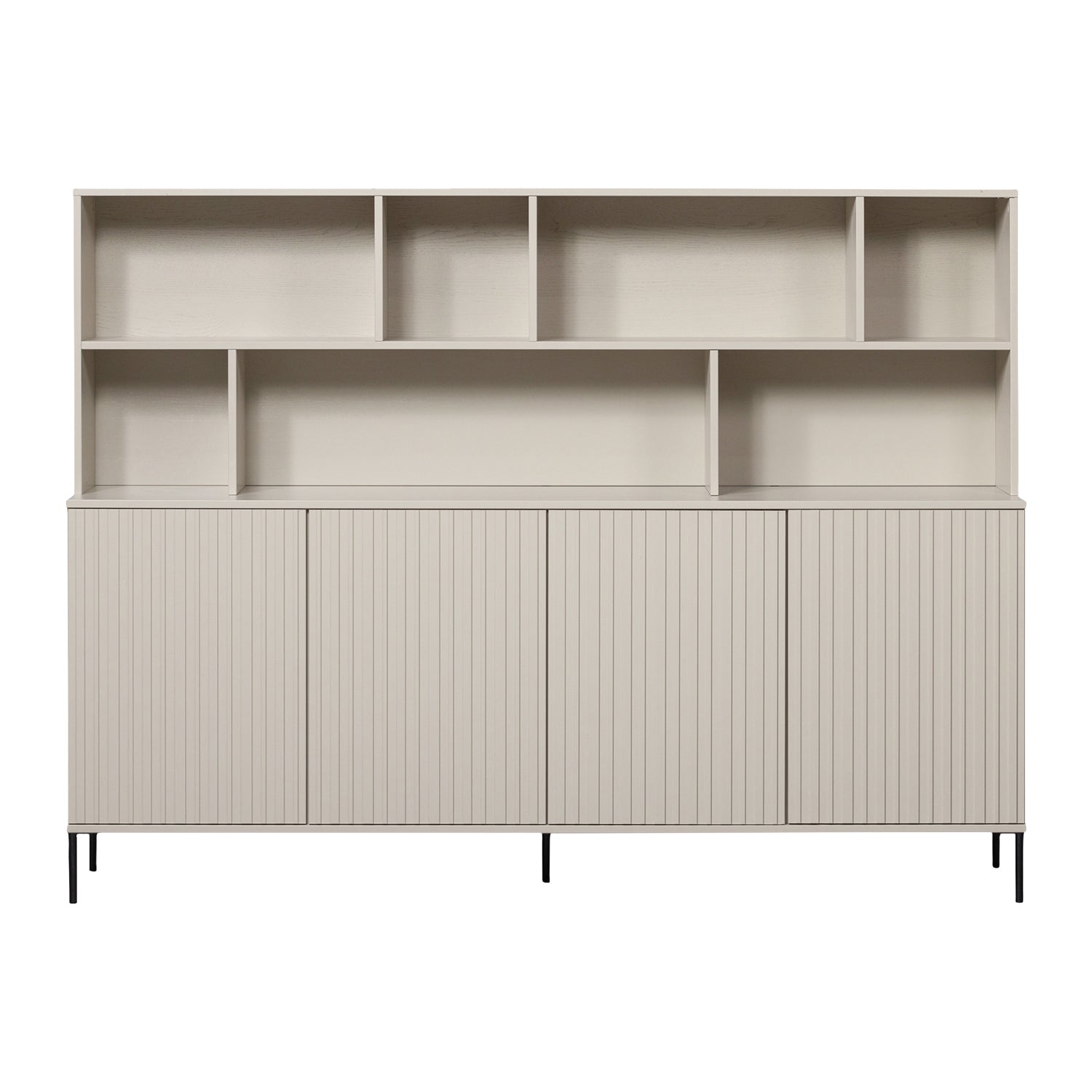 WOOOD New Gravure Wandkast B 200 cm - Grenen - Dust