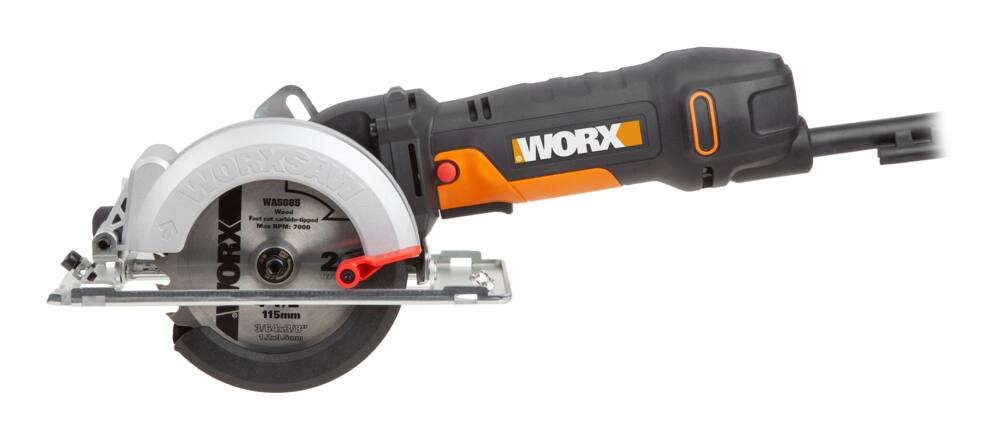 WORX WX439L 4.5A Compact Circular Saw with Carbide-Tipped Blade & Dust Port, 4-1/2-in