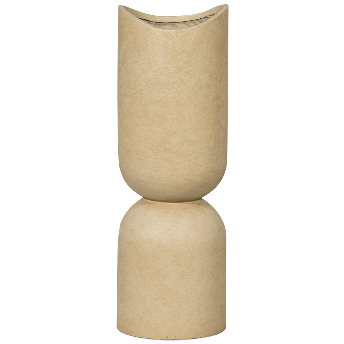WOOOD vaas/plantenpot Mosi - Fiber Clay - Beige - 75x25 cm
