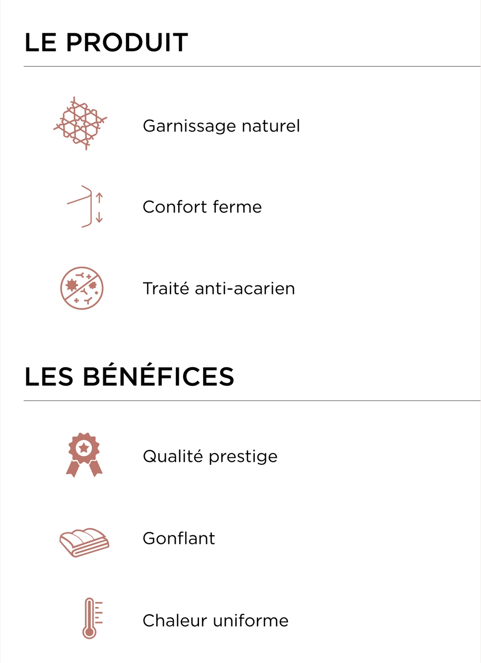 OREILLER RECTANGULAIRE NATUREL FERME ANTI-ACARIENS BLANC
