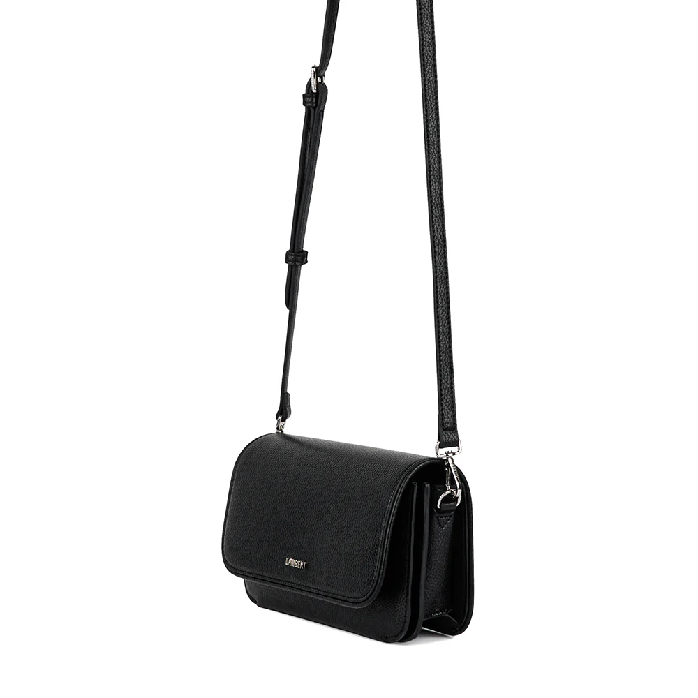 The Grace - 3-in-1 Black Vegan Leather Crossbody Bag
