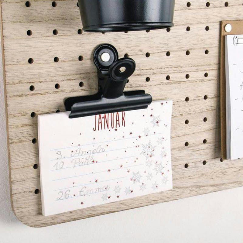 CLIP - Pince double clip en métal noir 9x7x4cm