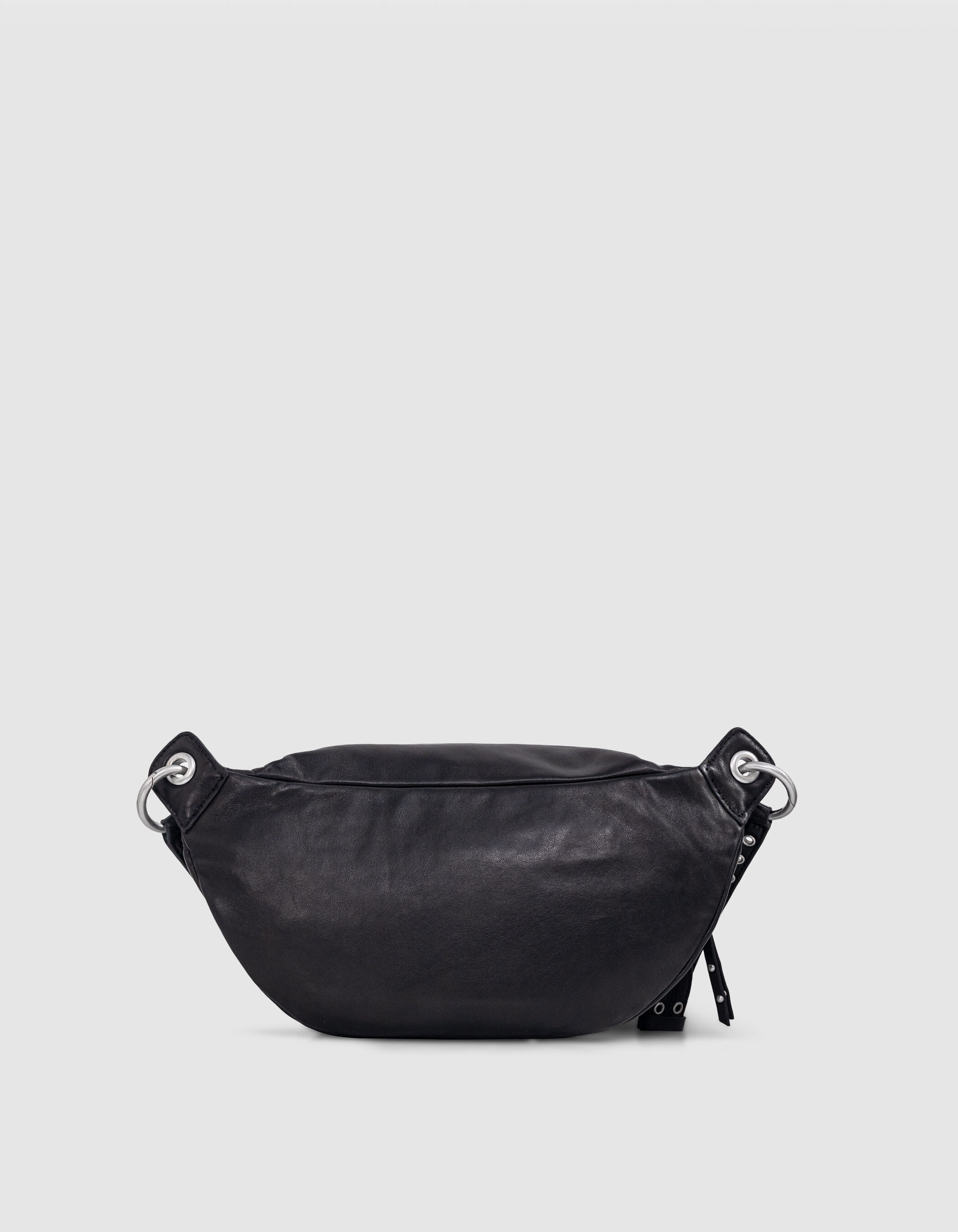 Sac banane 1440 noir cuir Femme