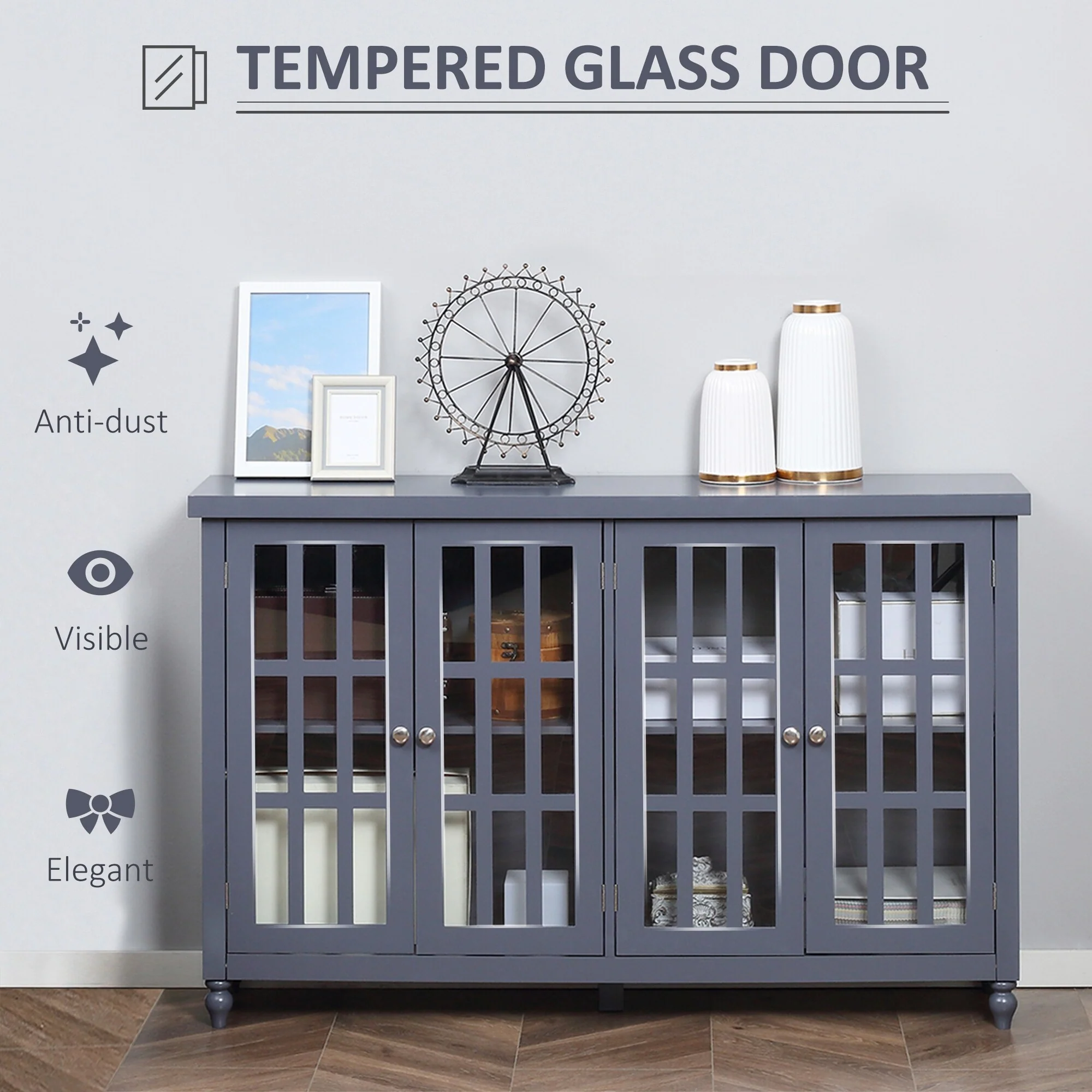 Sideboard Buffet Cabinet with 4 Doors