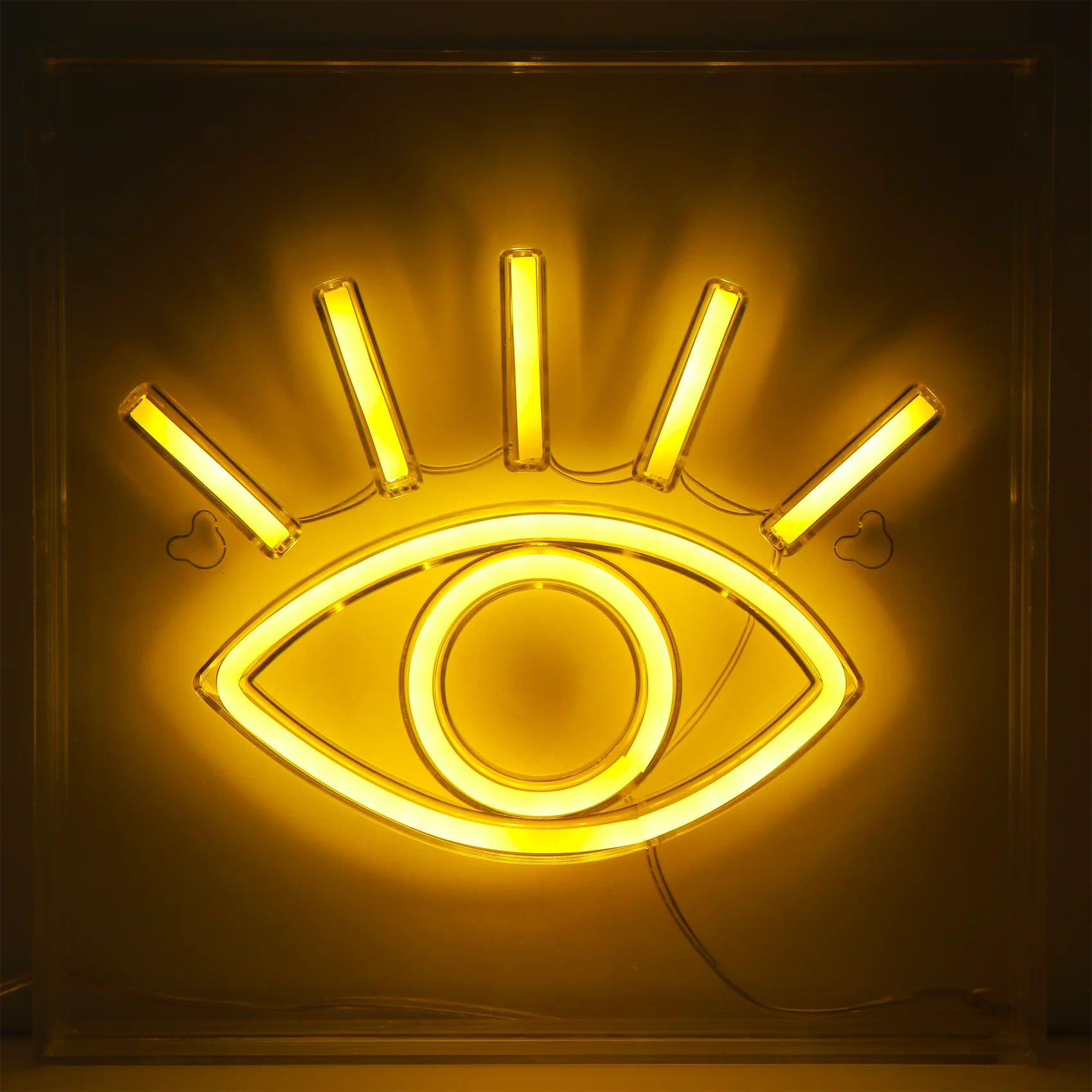 Néon OEIL coloris jaune