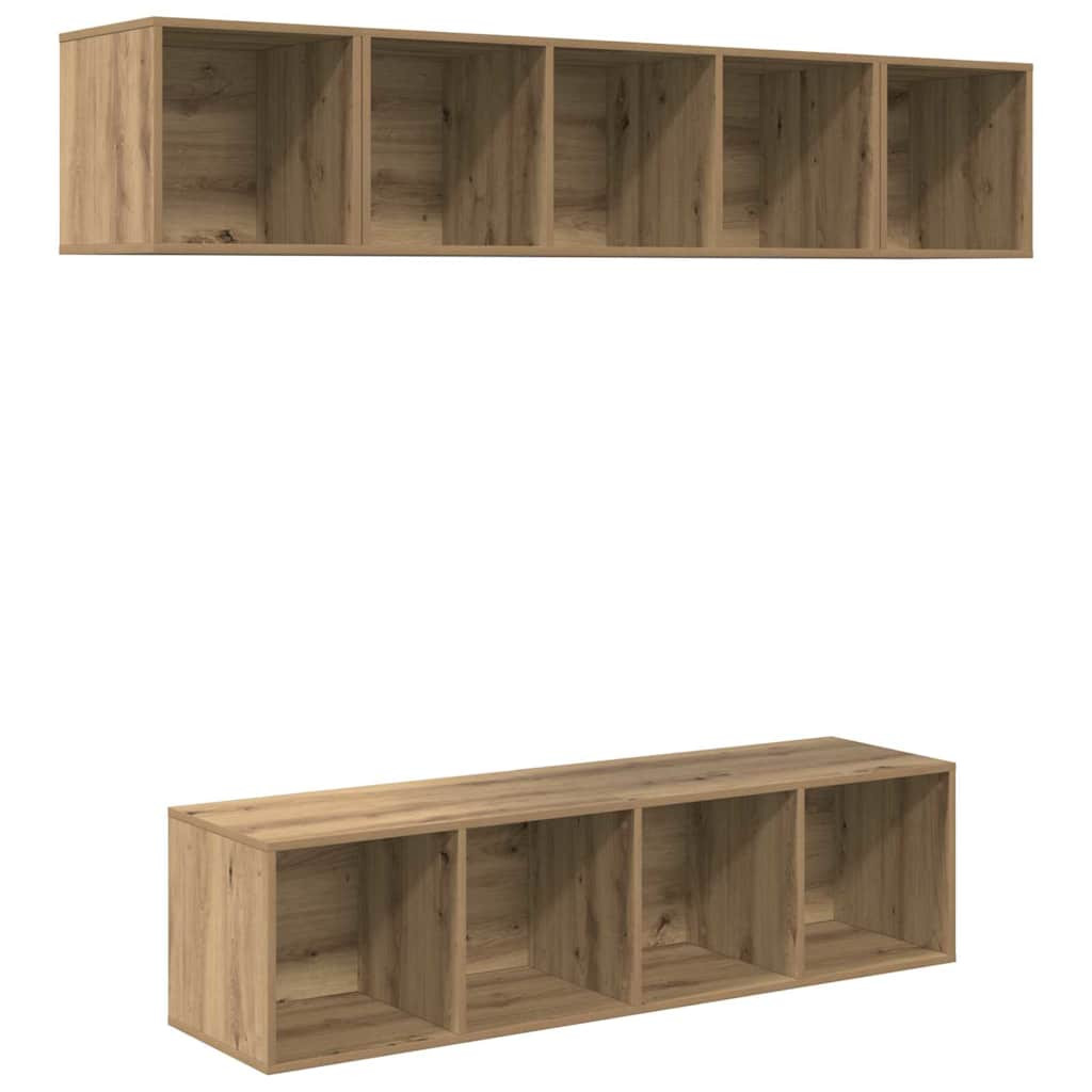 Zestaw szafek RTV 4 szt. dąb artisan 37 x 37 x 142.5 cm